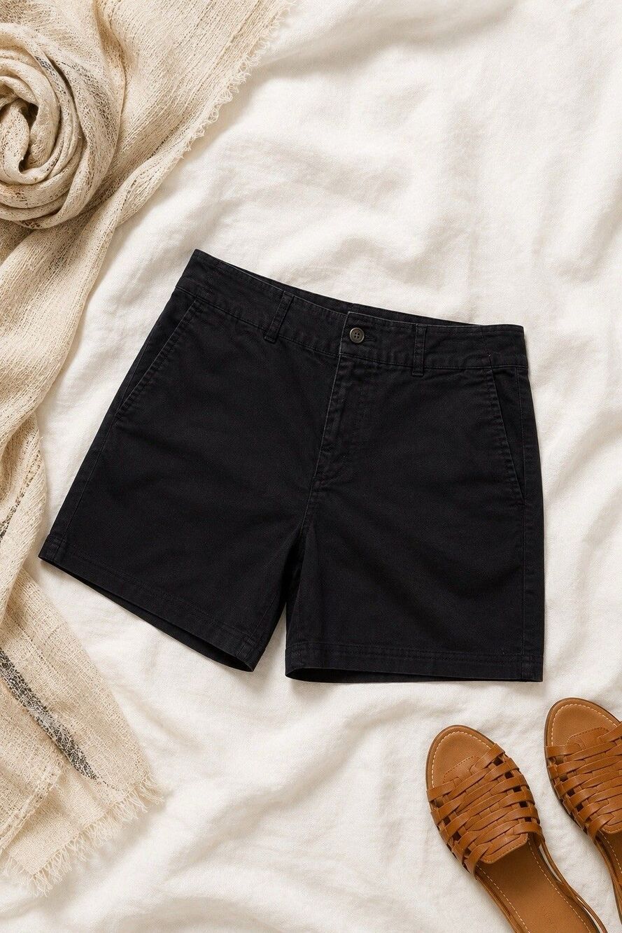 Gap Black Cotton Chino Shorts Size 8